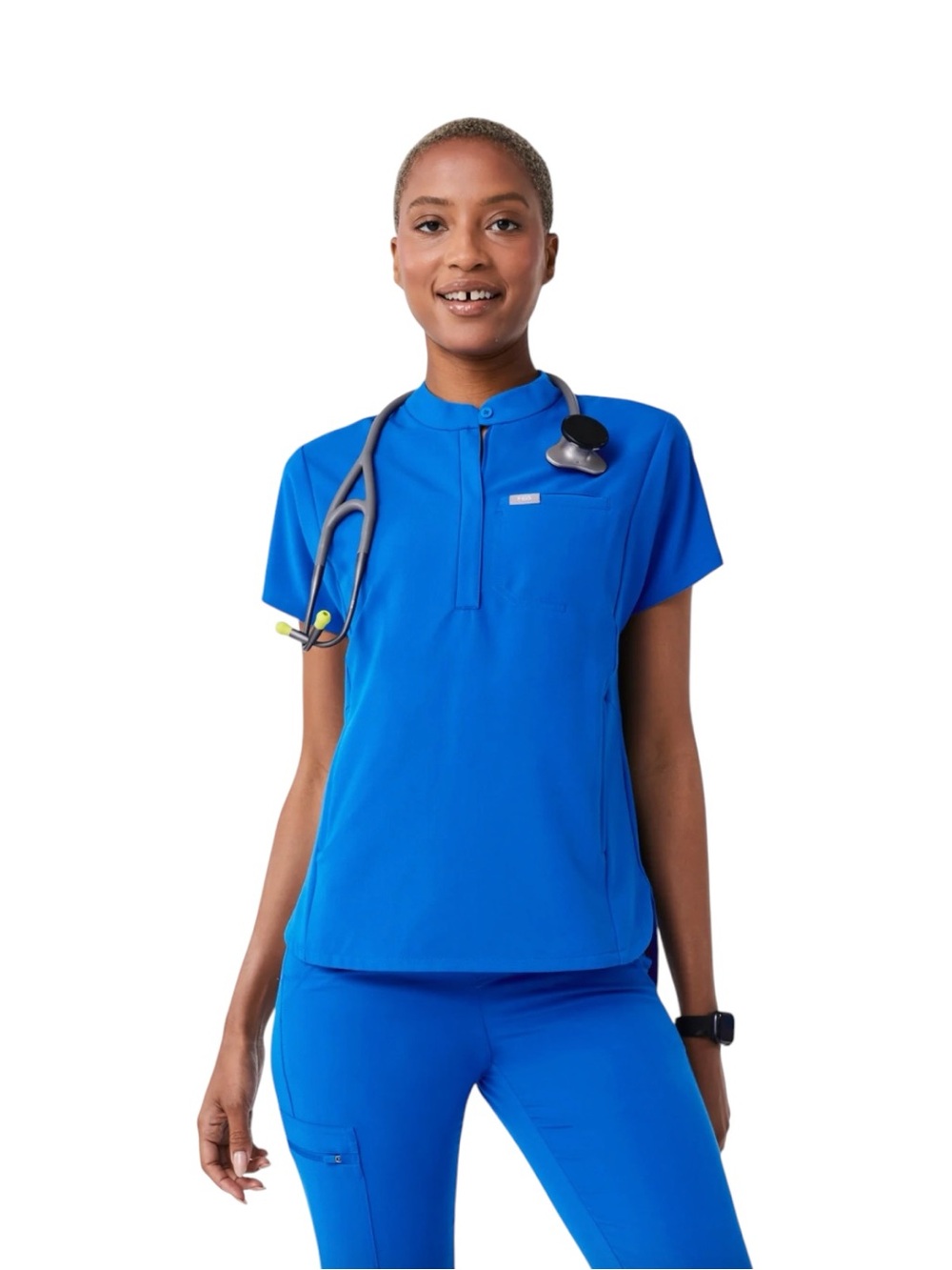 FIGS Montex Relaxed Scrub Top Women's XL Royal Blue